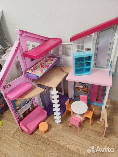 Кукольный домик для барби с мебелью