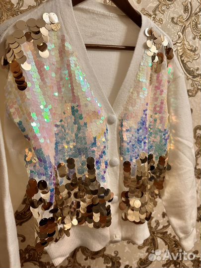 Кардиган пайетки