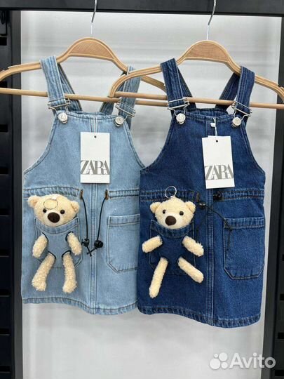 Джинсовый сарафан для девочки zara