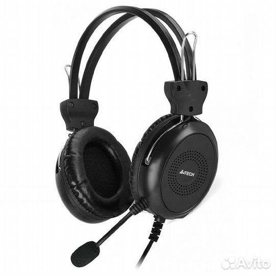 Наушники с микрофоном A4Tech HU-30 черные, USB