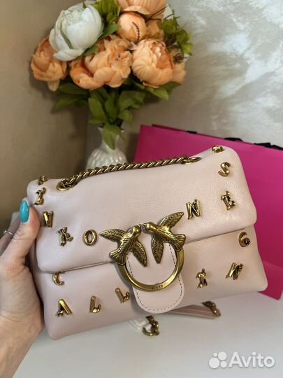 Сумка pinko оригинал розовая