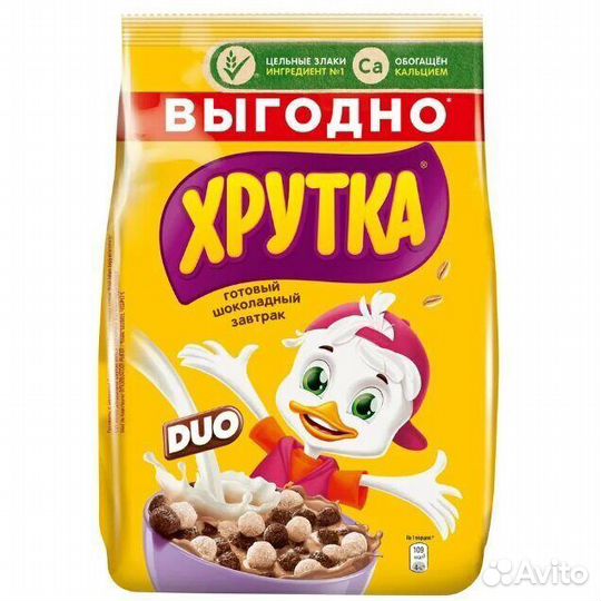 Готовый Завтрак Хрутка Шоколадный DUO 650г