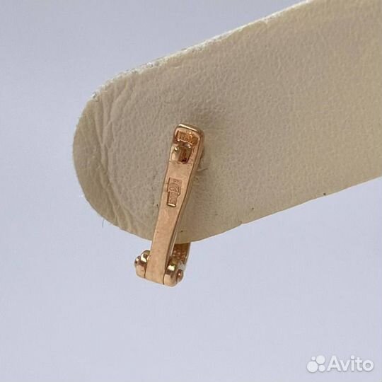 Серьги ромашка с фианитом