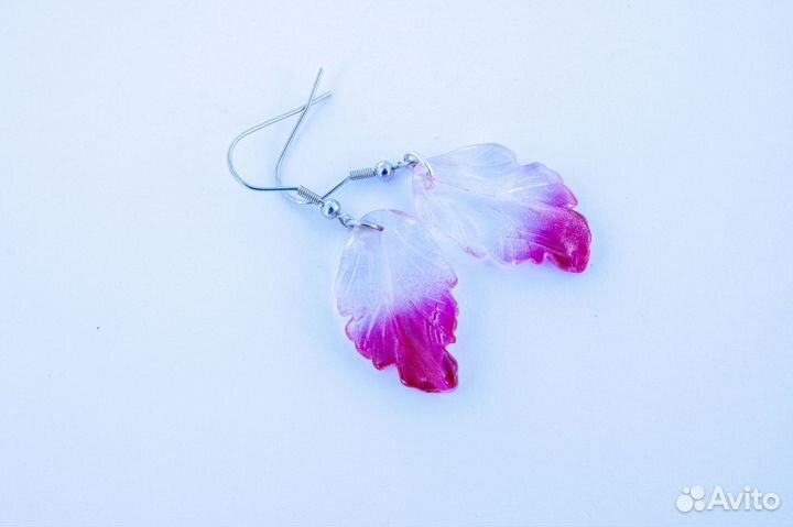 Серьги Листик