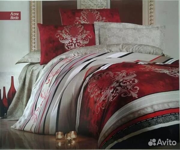 Комплект постельного белья (azra bordo) евро