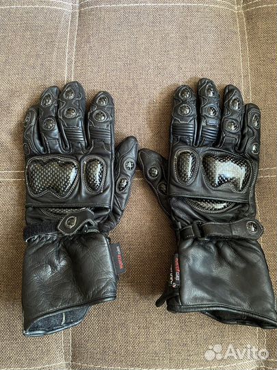 Перчатки мото фирменные кожаные kevlar hunter