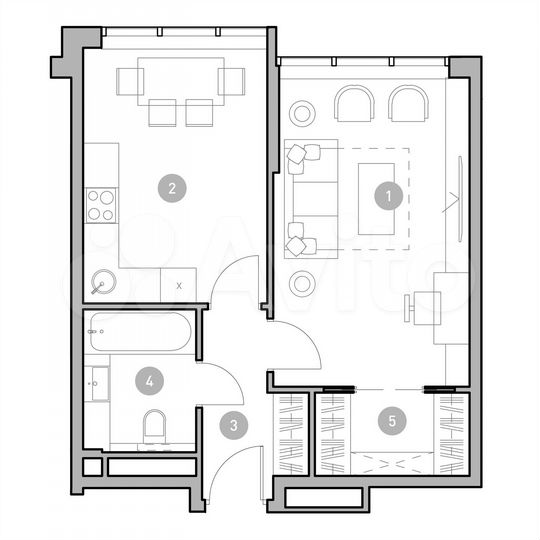 1-к. квартира, 43 м², 6/31 эт.