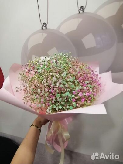 Букет гипсофилы подарок живые цветы