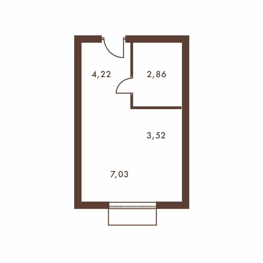 Квартира-студия, 17,6 м², 5/16 эт.