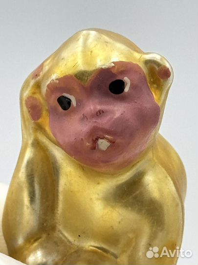 Елочные игрушки СССР обезьяна (1208)