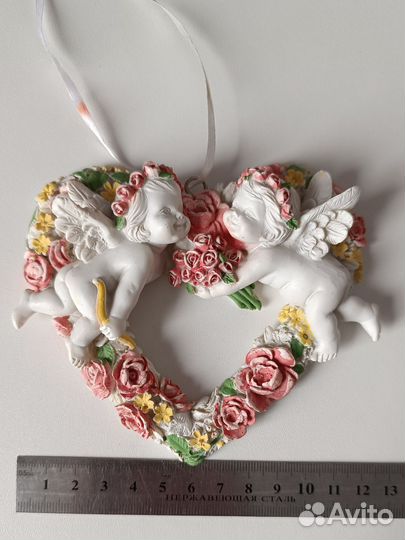 Сувенир сердце ангелочки