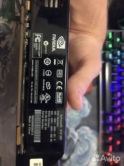 Видеокарта asus GeForce gtx 260