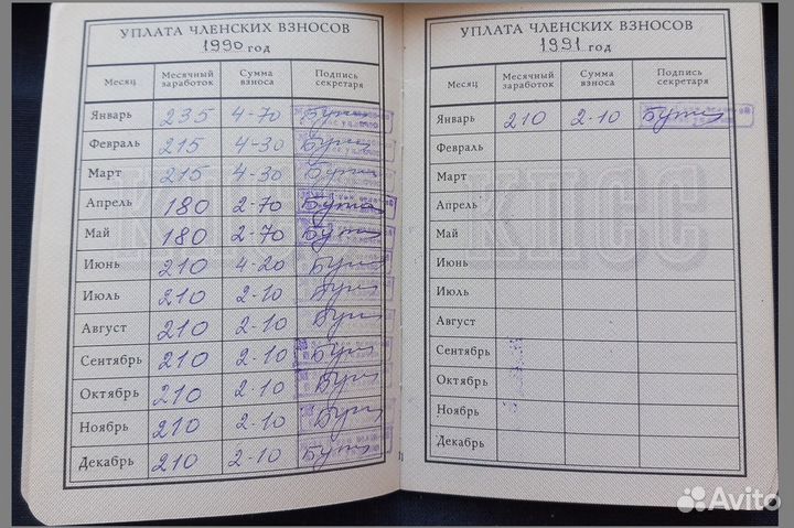 Партбилет Кпсс + Профсоюзный билет