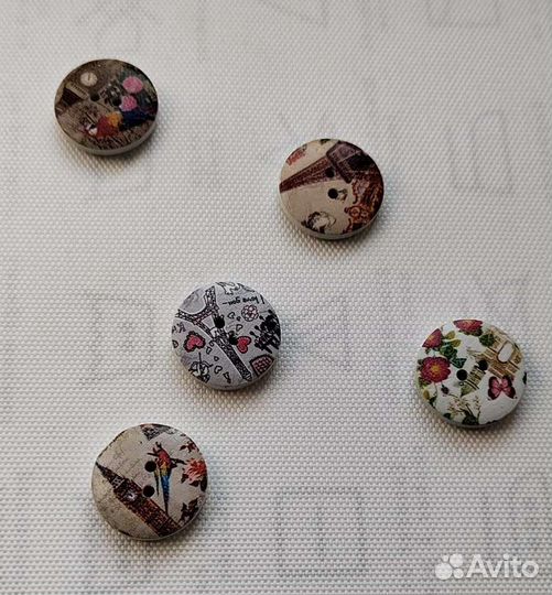 Пуговица деревянная. Винтаж, ретро, прованс