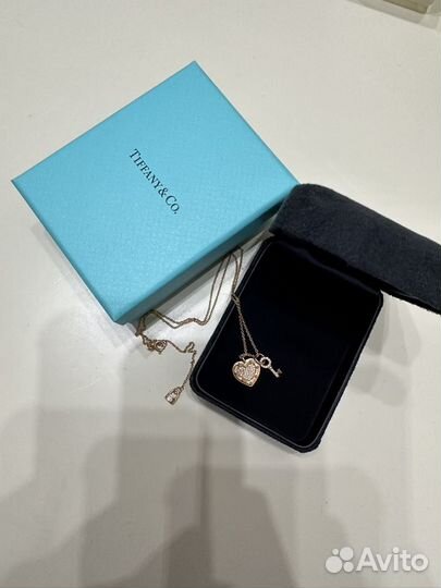 Подвеска tiffany сердце с ключиком Love Heart Tag