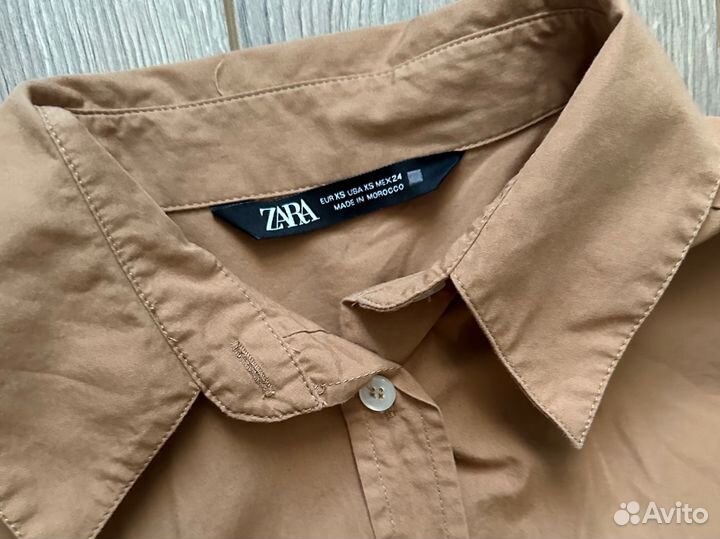 Платье рубашка zara xs s m