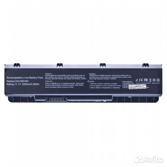 Аккумулятор для Asus A32-N55 11.1V 5200mAh 58Wh