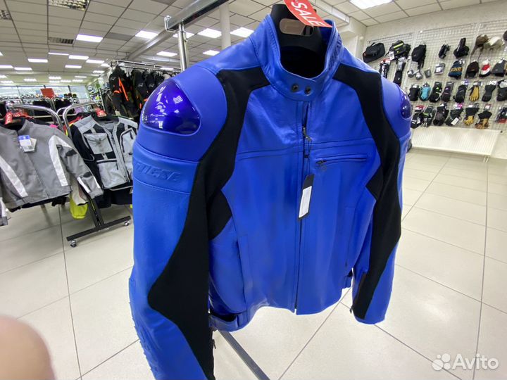 Куртка кожа newsan NEW синяя