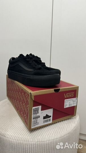 Кеды vans old skool platform 37 черные