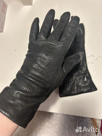 Перчатки женские кожаные