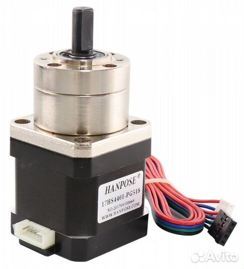 Шаговый двигатель nema 17 17HS4401S с редуктором