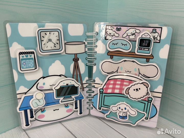 Альбом с играми на липучках cinnamoroll