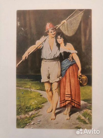 Антикварные открытки до 1917 романтика
