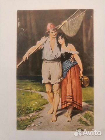 Антикварные открытки до 1917 романтика