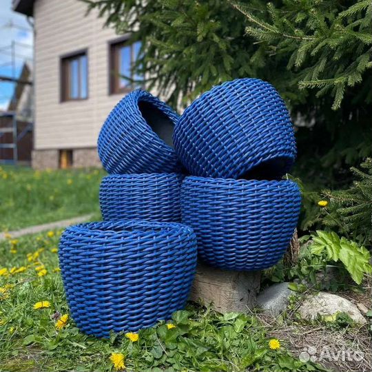 Кашпо из ротанга