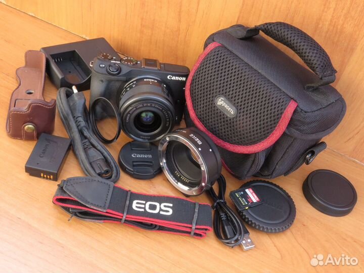 Беззеркальный Canon EOS M 3 Kit+адаптер Meike