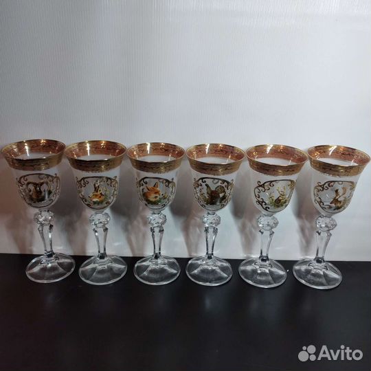 Фужеры Чехия богемское стекло