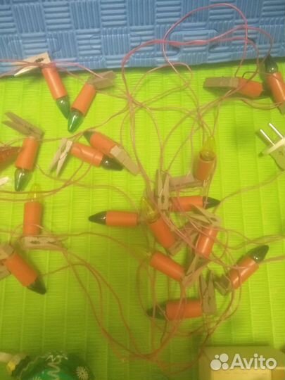 Электрогирлянда.Елочные игрушки