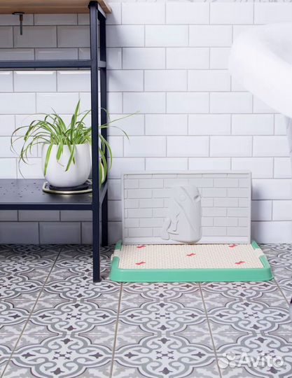 Туалет лоток для собак со стенкой под пленку