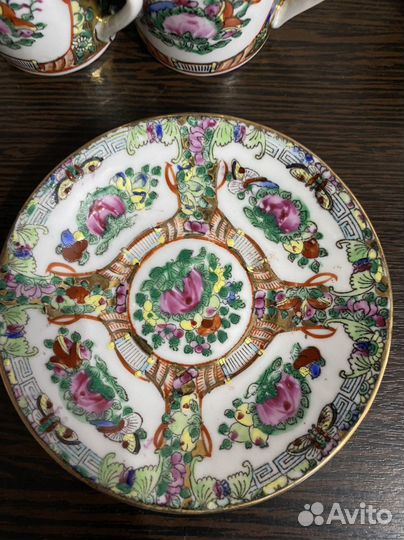 Сервиз новый старый Китай(клеймо) ручная роспись