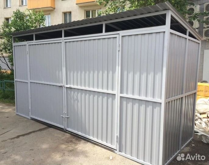 Контейнерная площадка для мусора 2500х1600х2200мм