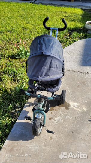 Детский 3х колесный велосипед с ручкой
