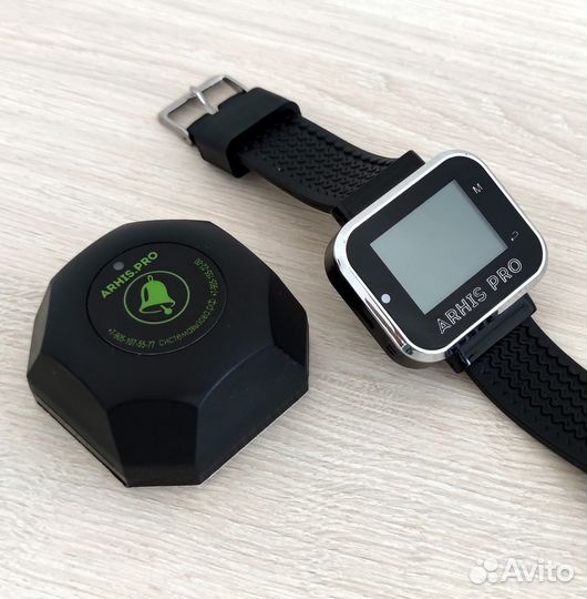 Кнопка вызова официанта модель Бургер с часами