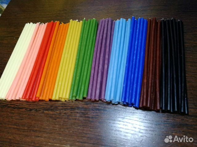 Набор свечей, восковые свечи