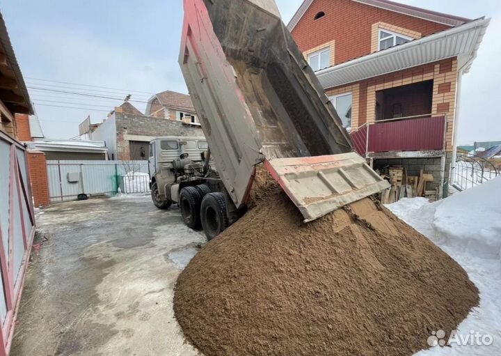 Песок с доставкой, песок карьерный, щебень