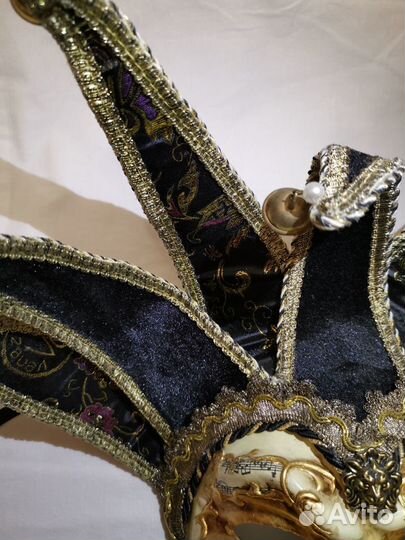 Венецианская маска Джокера карнавальная папье-маше