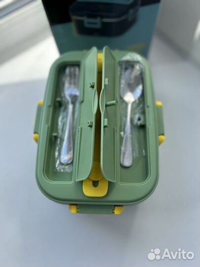 Контейнер ланч бокс с подогревом