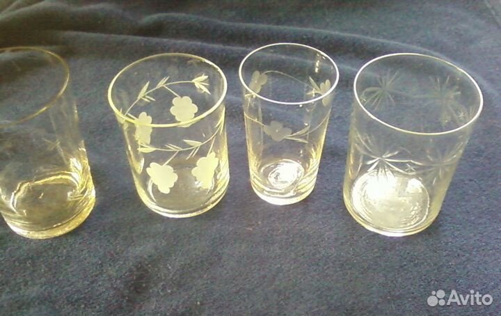 Посуда стаканы стопки хрустальные