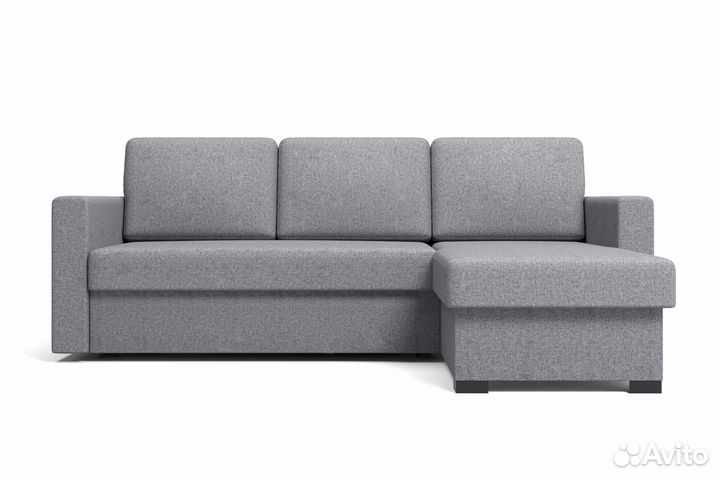 Диван угловой серый