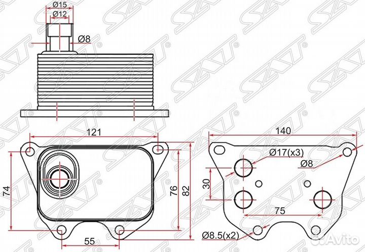 Радиатор масляный audi A3 03/A4 07/A5 07/A6