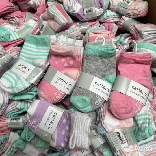 Носки детские Carters 0-3м,3-12м,12-24м,2-4,4-6