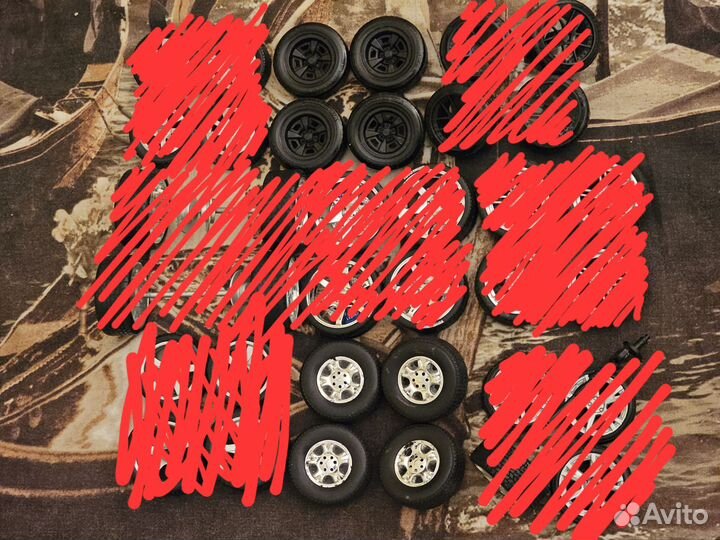 Колеса на модели 1:18