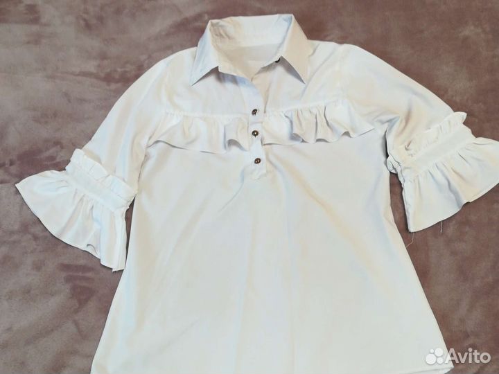 Рубашка блузка для девочки 8-10 лет