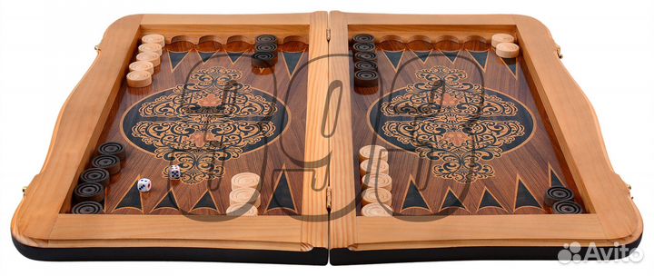 Нарды, шашки Волки №3 (резные) (50847)