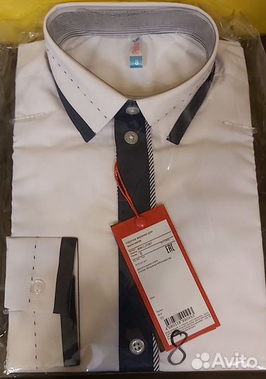 Рубашка школьная для мальчика 128