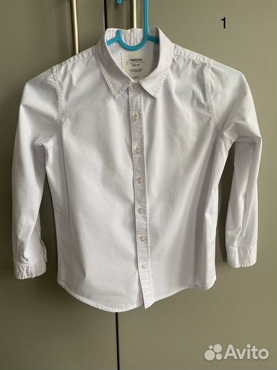 Рубашки белые 98-128 см acoola и др
